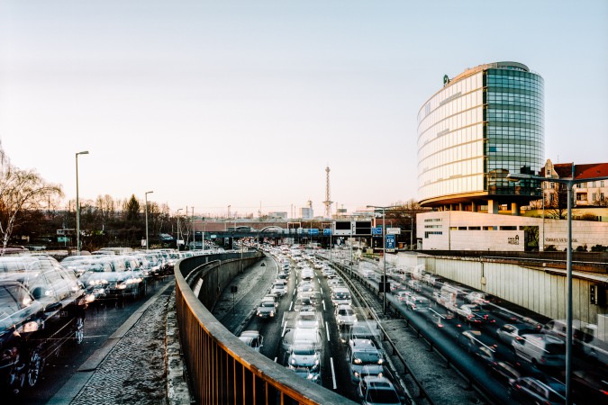 Stadtautobahn A100 bei Halensee