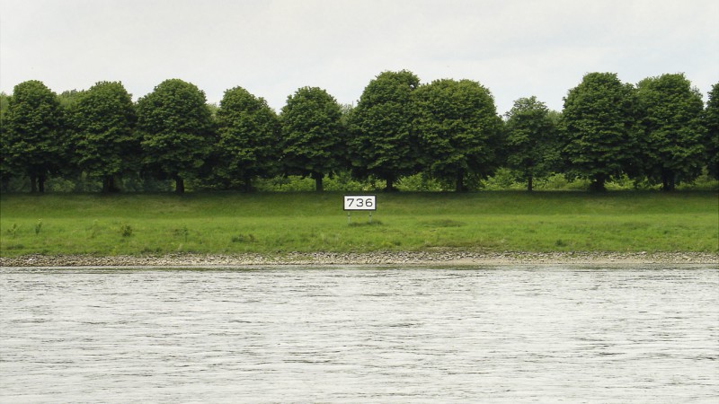 Rheinkilometer 736 links