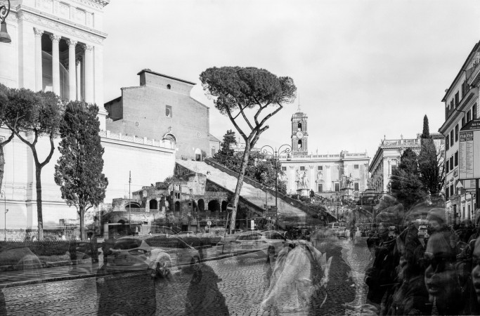 Blick über den Piazza del Aracoeli zum Campidoglio